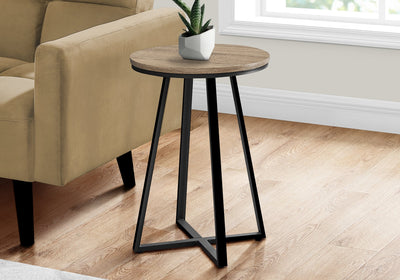 Accent Table - 22"H / Dark Taupe / Black Metal - I 2177