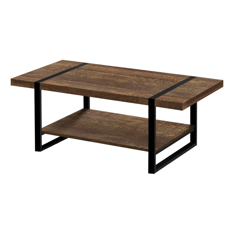 Coffee Table - Brown Reclaimed Wood-Look / Black Metal - I 2850