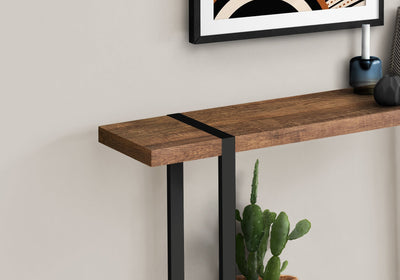 Accent Table - 48"L / Brown Reclaimed Wood-Look / Black - I 2851