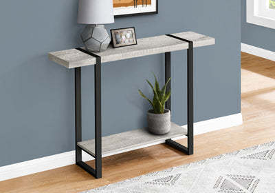 Accent Table - 48"L / Grey Reclaimed Wood-Look / Black - I 2856