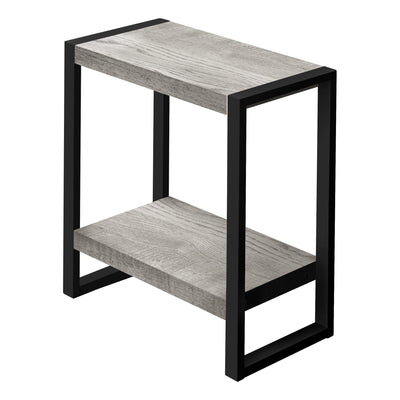 Accent Table - Grey Reclaimed Wood-Look / Black Metal - I 2857