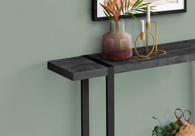 Accent Table - 48"L / Black Reclaimed Wood-Look / Black - I 2861