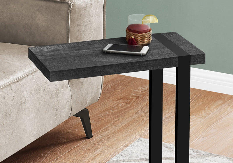 Accent Table - Black Reclaimed Wood-Look / Black Metal - I 2863