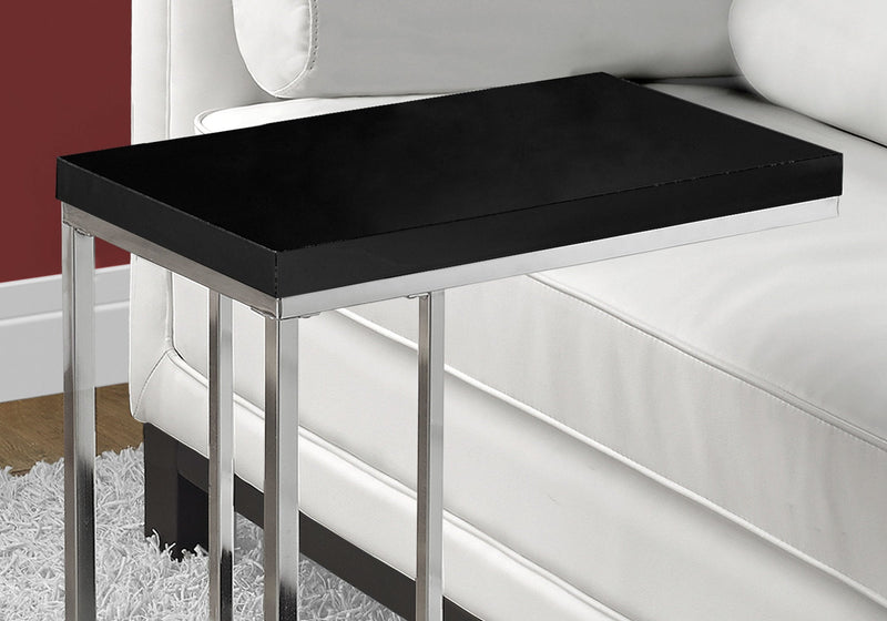 Accent Table - Glossy Black With Chrome Metal - I 3018