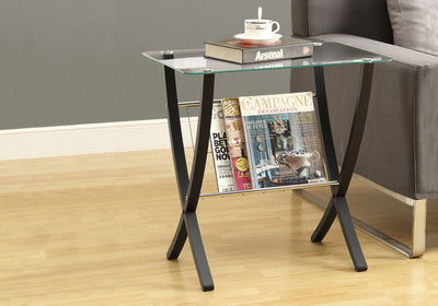 Accent Table - Cappuccino Bentwood With Tempered Glass - I 3021