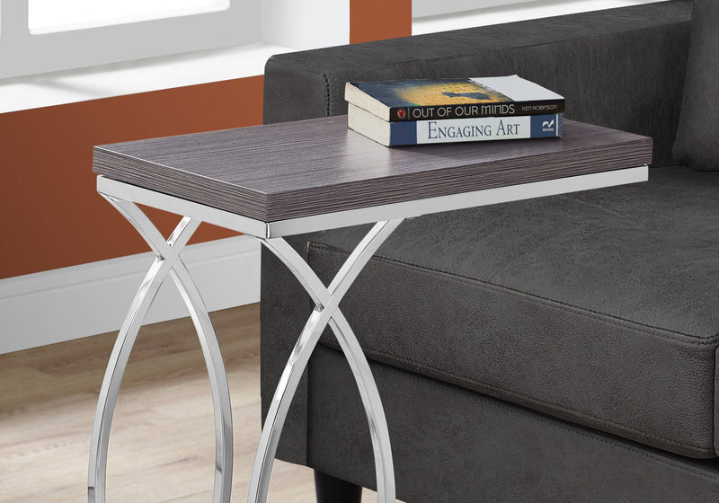 Accent Table - Grey With Chrome Metal - I 3187