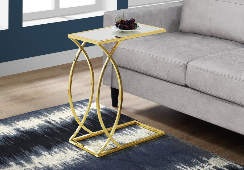 Accent Table - Mirror Top With Gold Metal - I 3188