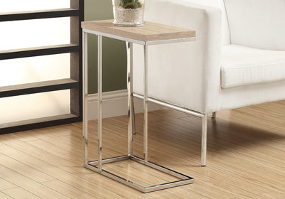 Accent Table - Natural With Chrome Metal - I 3203