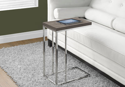 Accent Table - Dark Taupe With Chrome Metal - I 3253