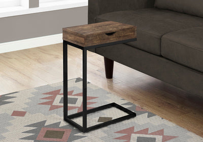 Accent Table - Brown Reclaimed Wood-Look / Black / Drawer - I 3406