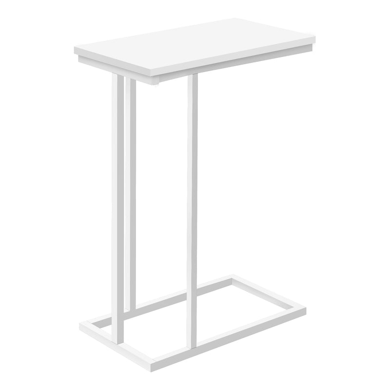 Accent Table - 25"H /White / White Metal - I 3468