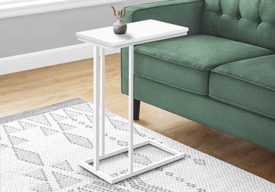 Accent Table - 25"H /White / White Metal - I 3468