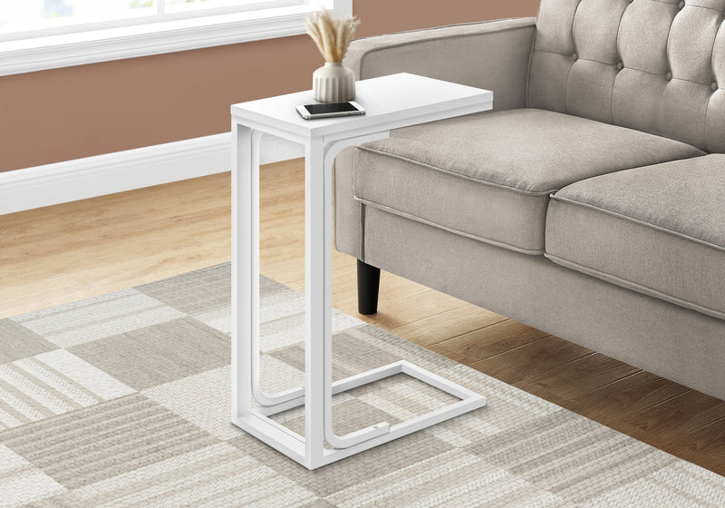 Accent Table - 25"H /White / White Metal - I 3478