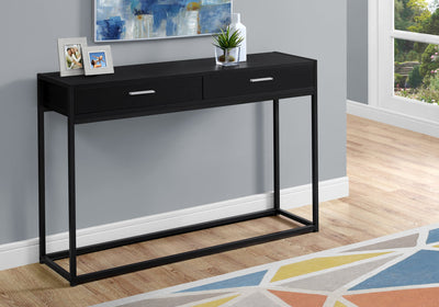Accent Table - 48"L / Black / Black Metal Hall Console - I 3512