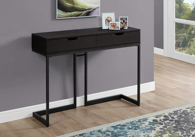 Accent Table - 42"L / Cappuccino / Black Hall Console - I 3517