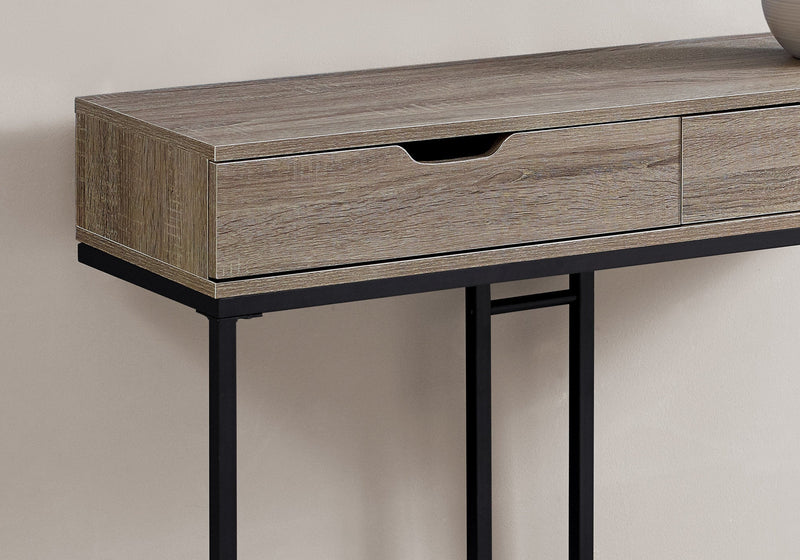 Accent Table - 42"L / Dark Taupe / Black Hall Console - I 3518