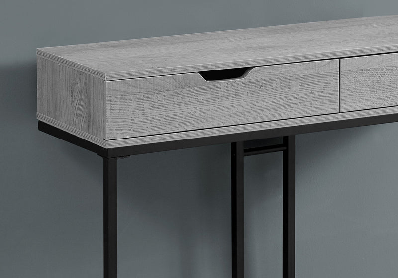 Accent Table - 42"L / Grey/ Black Metal Hall Console - I 3519