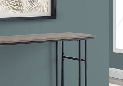 Accent Table - 48"L / Taupe / Black Metal Hall Console - I 3577