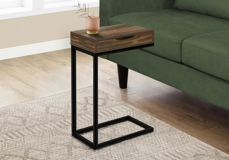 Accent Table - Brown Reclaimed-Look / Black Metal - I 3602