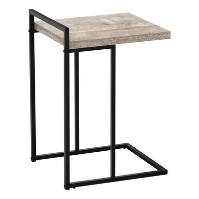 Accent Table - 25"H / Taupe Reclaimed Wood / Black Metal - I 3632