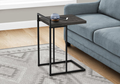 Accent Table - 25"H / Black Reclaimed Wood / Black Metal - I 3633