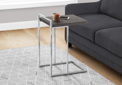 Accent Table - 25"H / Grey / Chrome Metal - I 3637