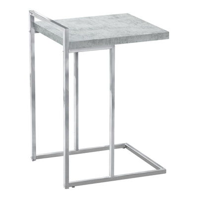 Accent Table - 25"H / Grey Cement / Chrome Metal - I 3639