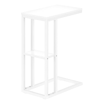 Accent Table - 25"H / White / White Metal - I 3676