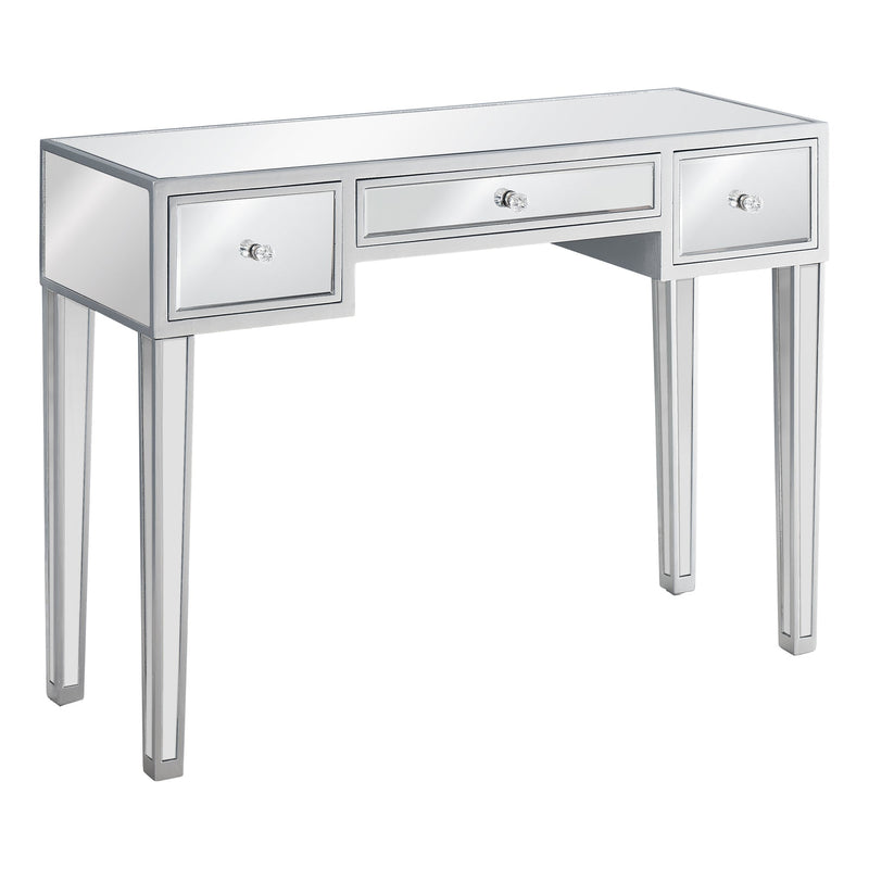 Accent Table - 42"L / Mirror / Silver With Storage - I 3735