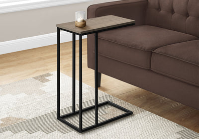 Accent Table - 25"H / Dark Taupe / Black Metal - I 3766