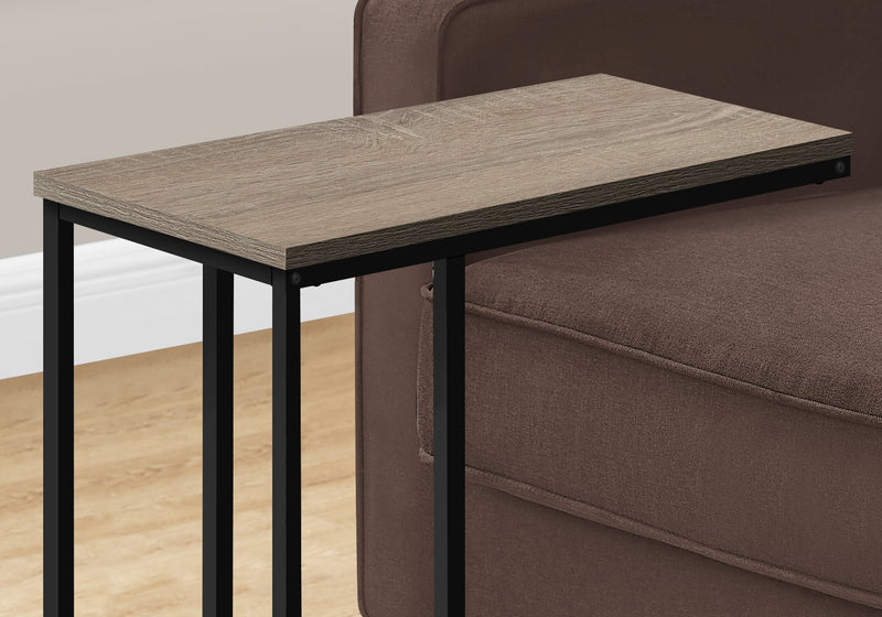 Accent Table - 25"H / Dark Taupe / Black Metal - I 3766
