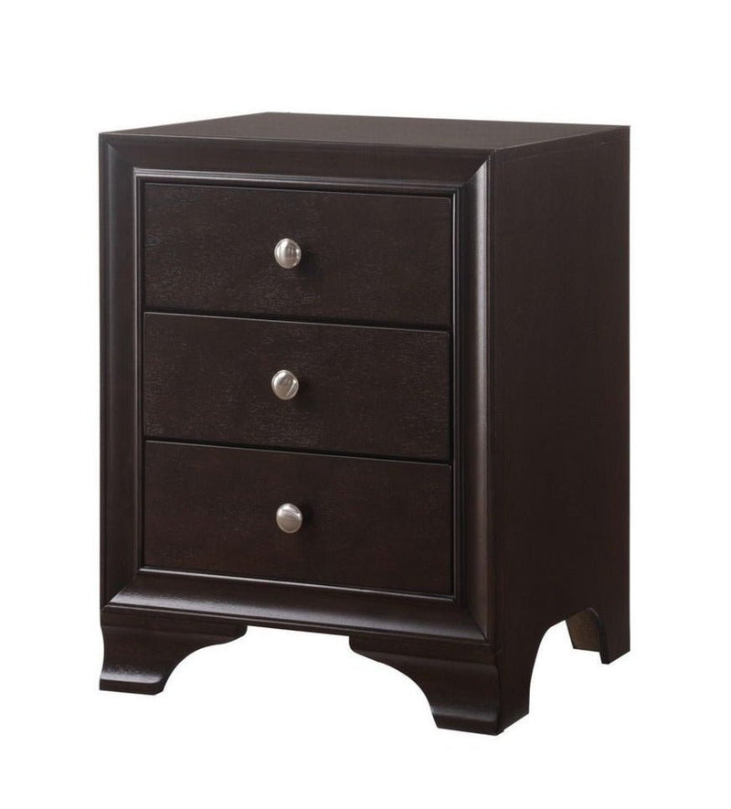Super-functional 3 Drawer Brown Night Stand - MA-4598BC