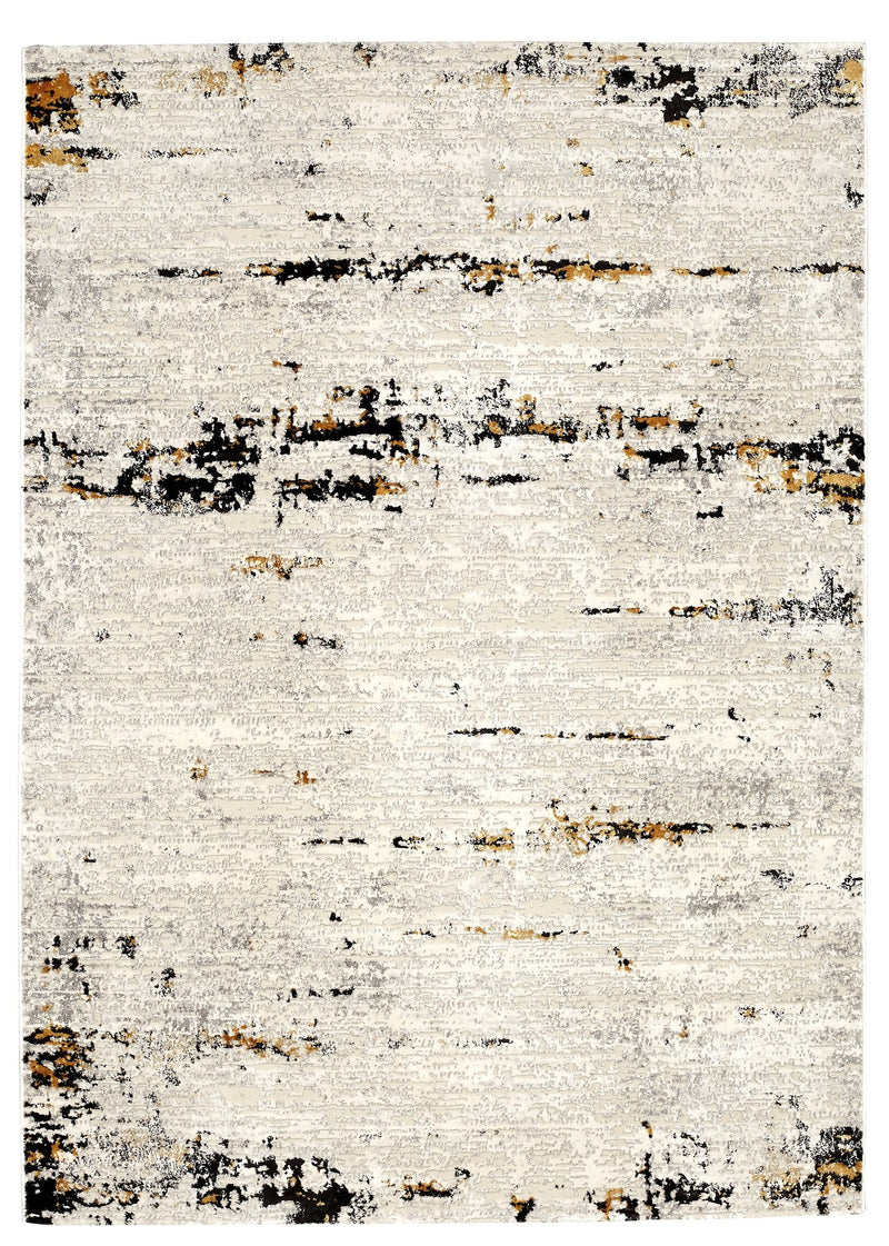 Soft Powerloomed Cream Yellow Anthracite Rug - VI-PAN-46-5075A-CRYE