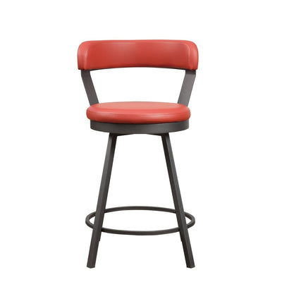 Appert Collection Swivel Counter Height Chair, Red - MA-5566-24RD
