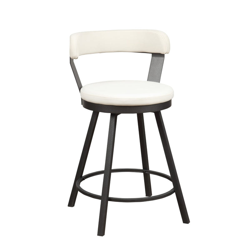 Appert Collection Swivel Counter Height Chair, White - MA-5566-24WT