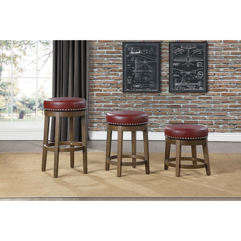 Westby Short Round Swivel Stool, Red - MA-5681RED-18