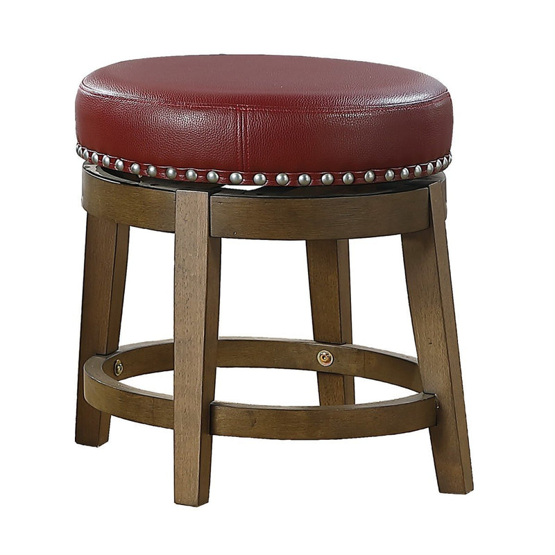 Westby Short Round Swivel Stool, Red - MA-5681RED-18