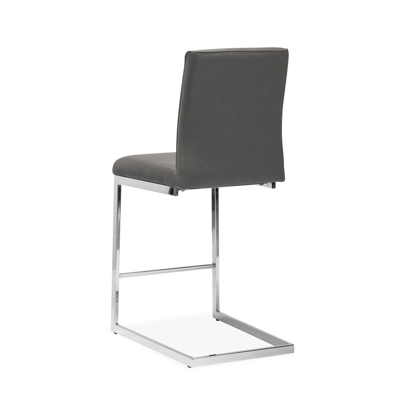 Shirelle Collection Counter Height Chair in Grey Leather - MA-6826-24