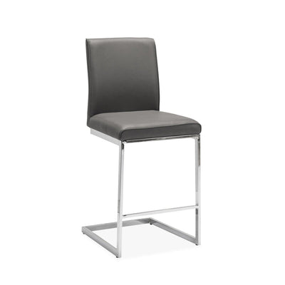 Shirelle Collection Counter Height Chair in Grey Leather - MA-6826-24
