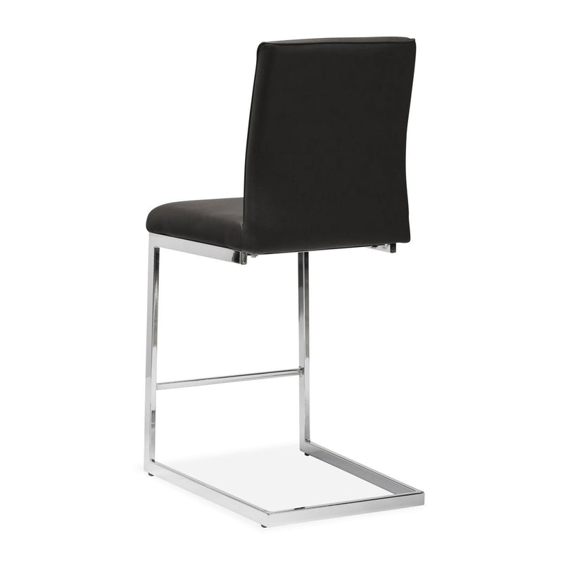 Shirelle Collection Counter Height Chair in Black Leather - MA-6826-24BK