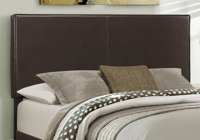 Bed - Queen Size / Dark Brown Leather-Look - I 5910Q