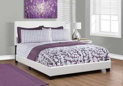Bed - Queen Size / White Leather-Look - I 5911Q