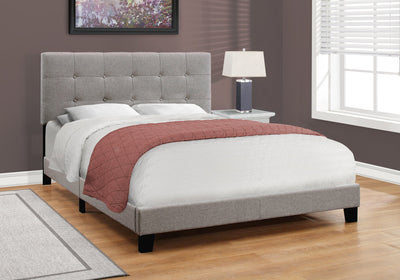 Bed - Queen Size / Grey Linen - I 5920Q