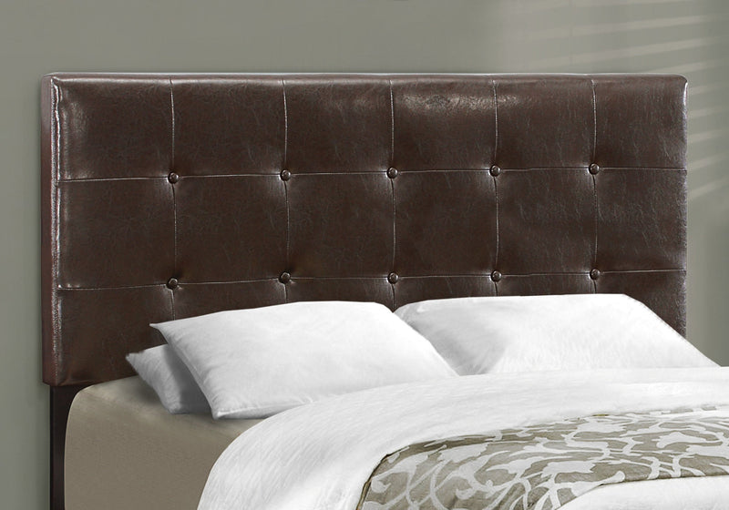 Bed - Full Size / Dark Brown Leather-Look - I 5922F