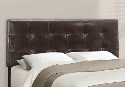 Bed - Queen Size / Dark Brown Leather-Look - I 5922Q