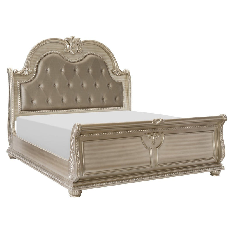 Cavalier Silver Queen Bed - MA-1757SV-1*