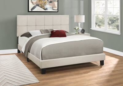 Bed - Queen Size / Beige Linen - I 5605Q