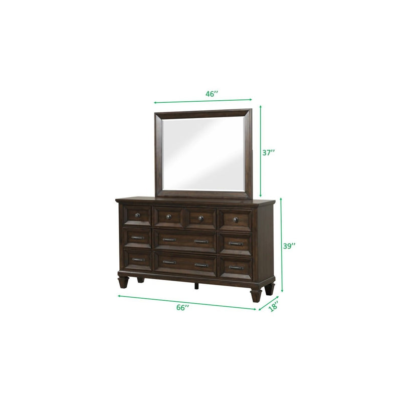 Hamilton Brown Collection Dresser/Mirror - ME-1251B-DM