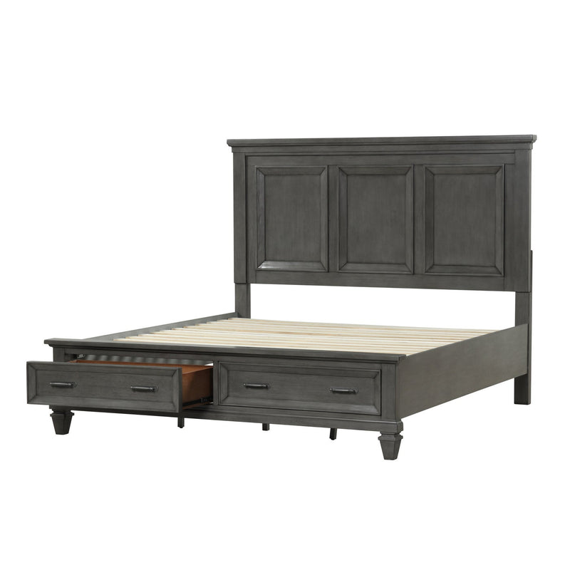 Hamilton Grey Storage Bed - ME-1251G-K