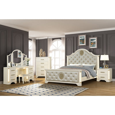 Jasmine Vanity Bedroom Set - ME-1291-5PCSV-K